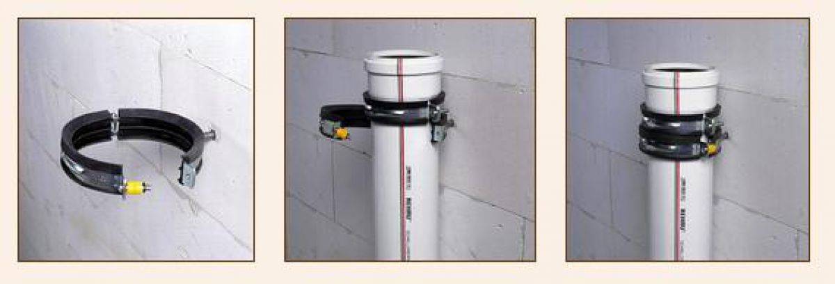 Крепление канализационной трубы к стене: крепеж для труб 110 мм