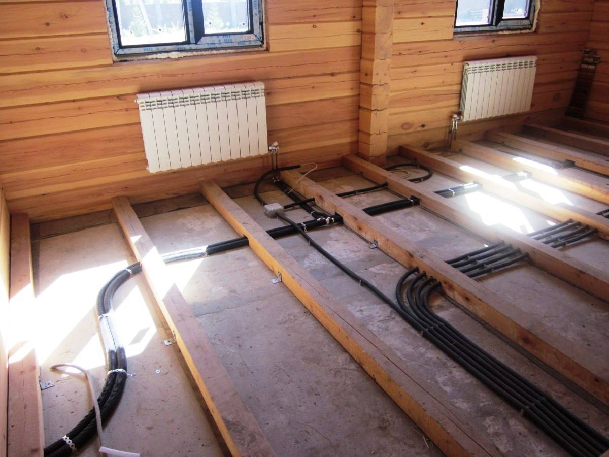 Отопление брусового дома: электрическое или печное отопление для дома из бруса