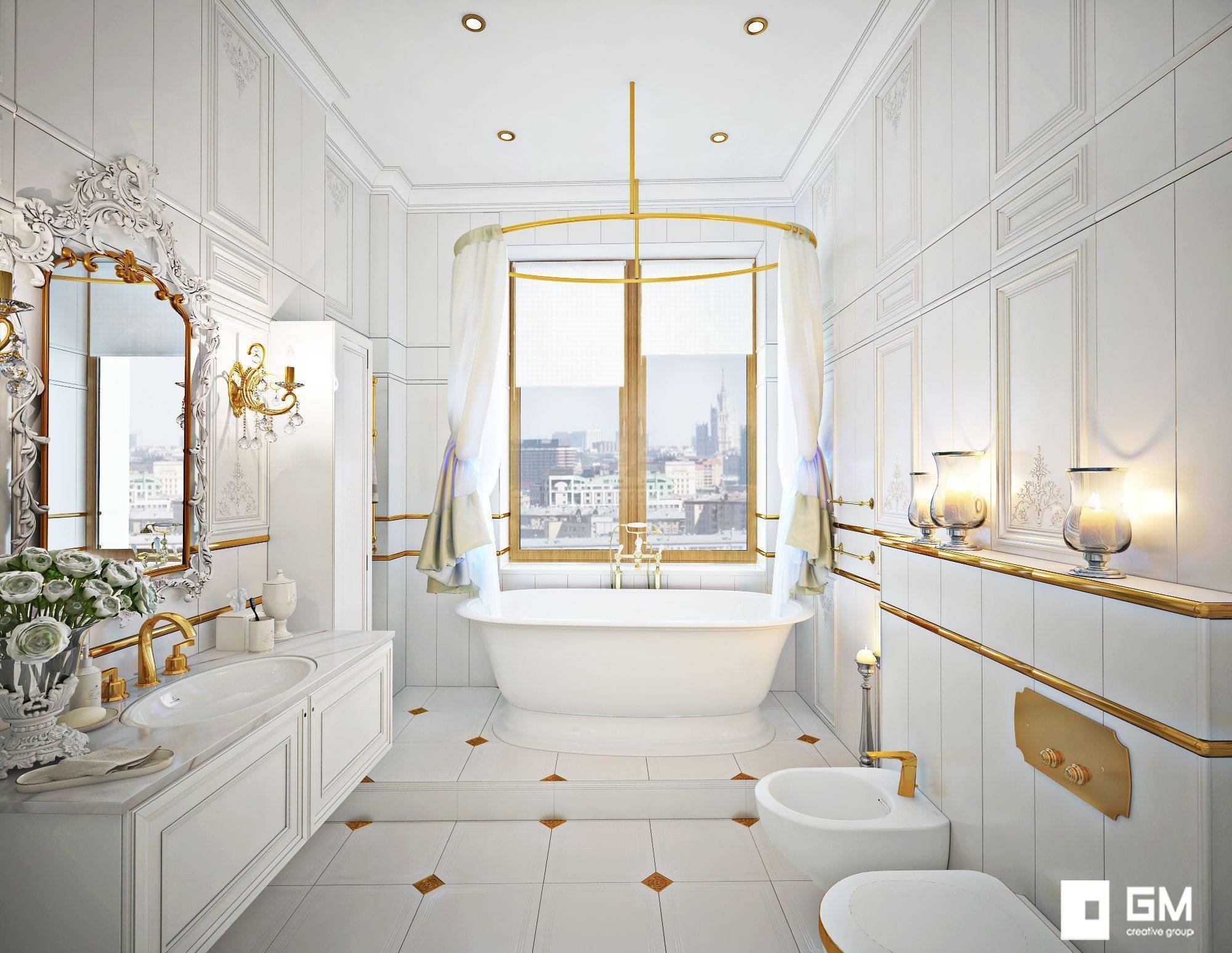 Великолепие классического стиля в ванной - 84 фото примера