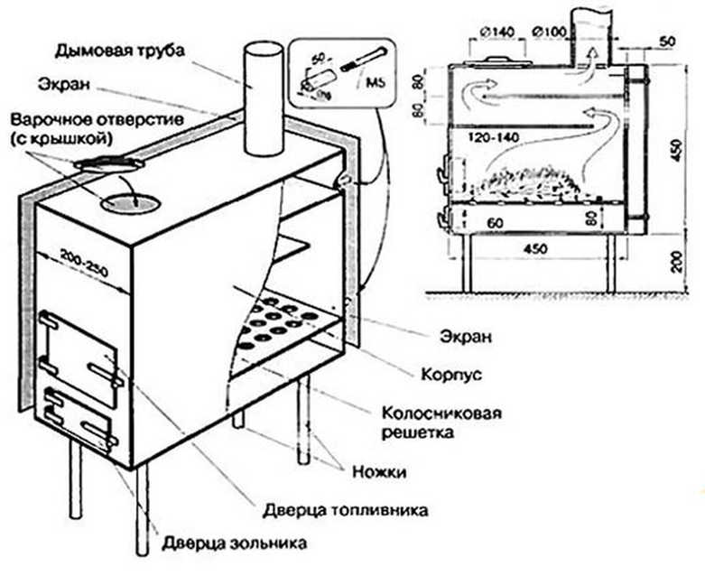 Печь буржуйка своими руками: отопительная печка буржуйка, фото и видео инструкции по изготовлению
