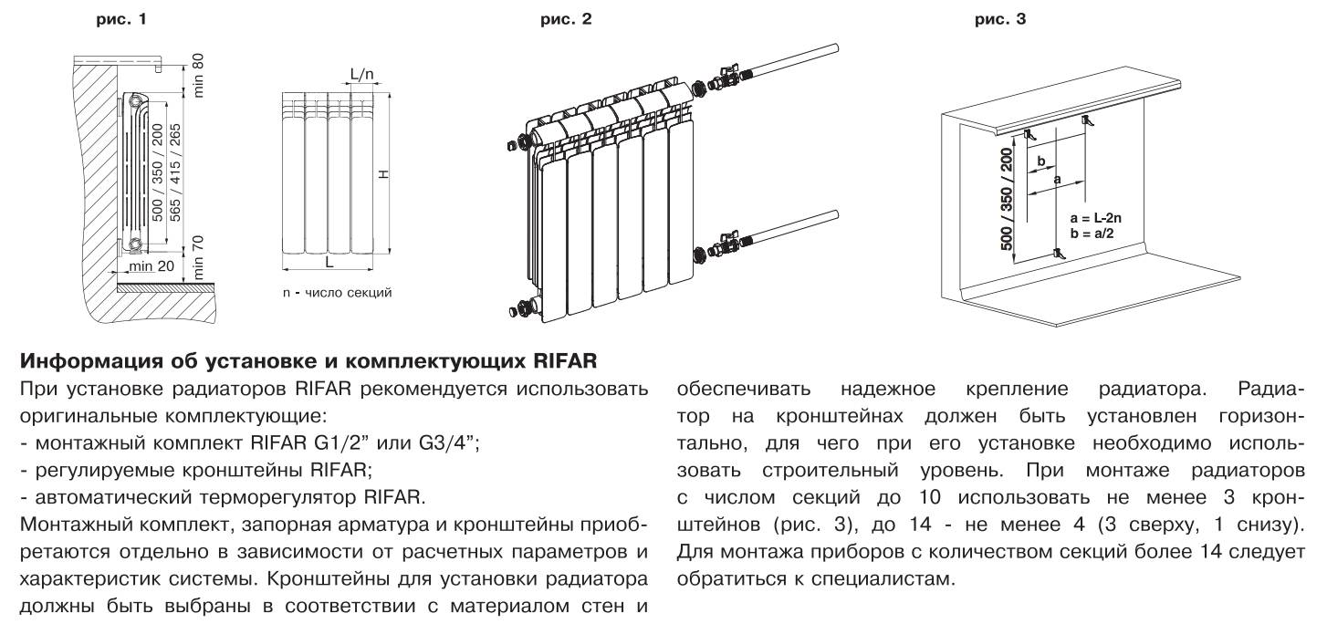 Установка биметаллических радиаторов отопления: монтаж, подключение и стоимость