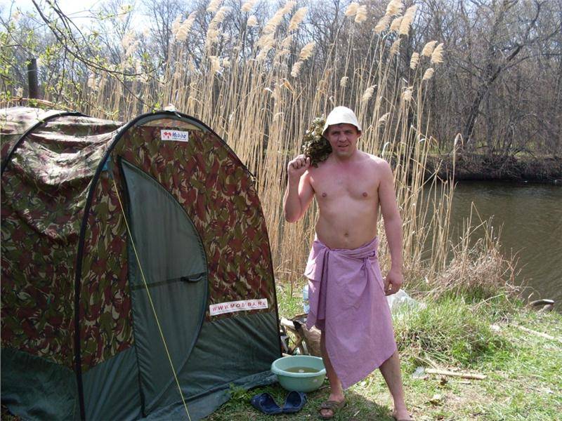 Походная баня — как попариться в полевых условиях