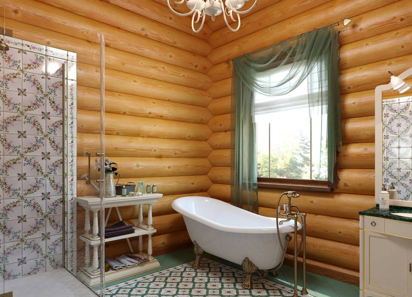 Отделка ванной комнаты в деревянном доме своими руками (фото и видео)