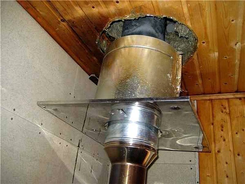 Как сделать проход трубы через потолок изолированным и безопасным