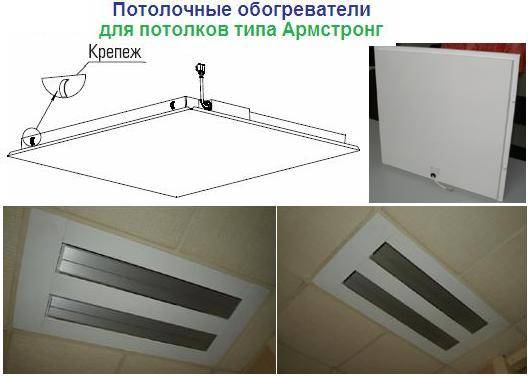 Установка инфракрасных обогревателей: плюсы и минусы, принцип работы приборов, монтаж конструкций на потолок
