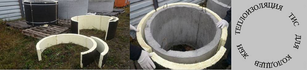 Утепление колодца из бетонных колец - методы и материалы