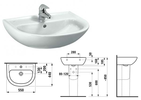 Высота раковины в ванной: по стандарту, выбор уровня, виды раковин их размеры