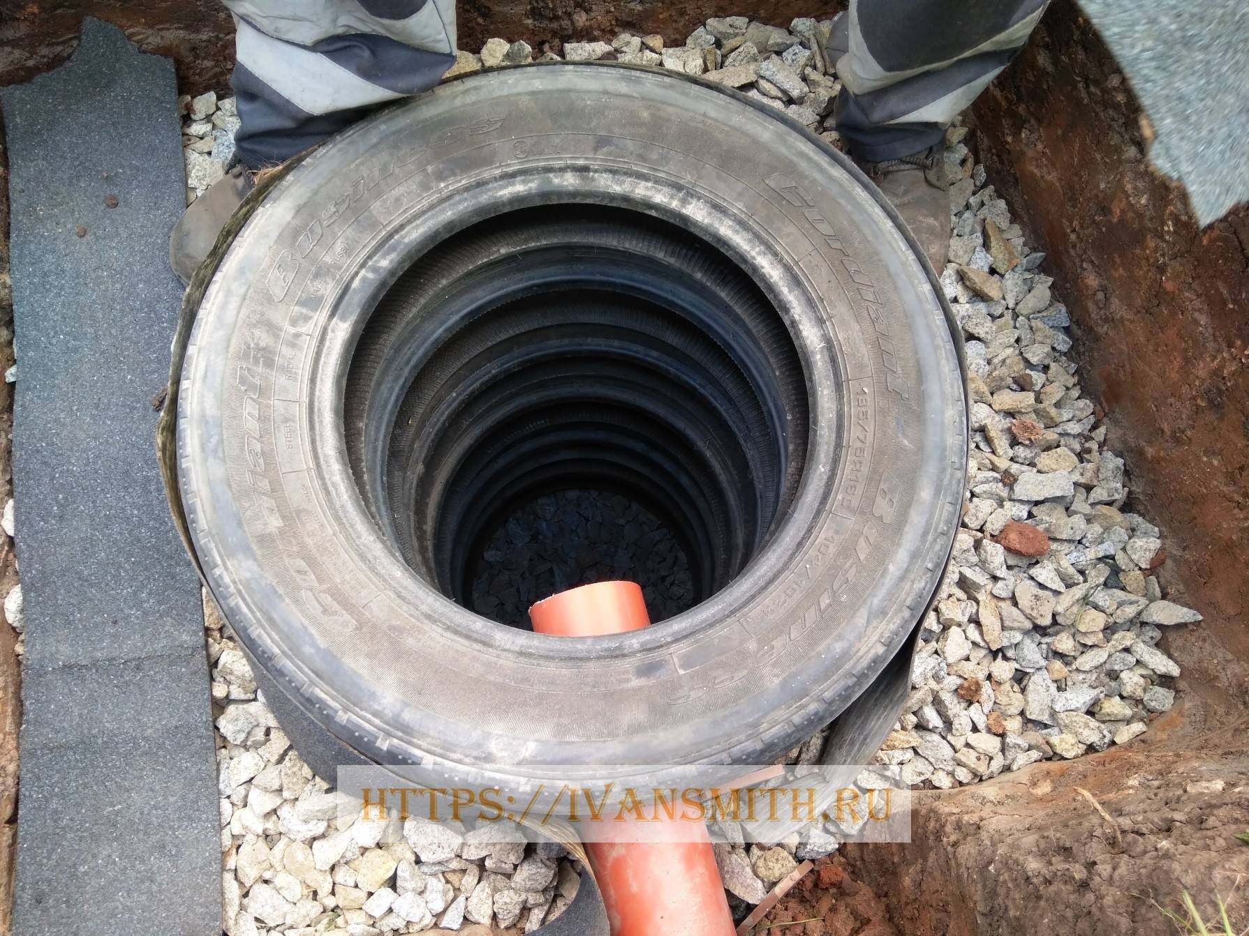 Выгребная яма из покрышек своими руками — эконом-вариант канализации