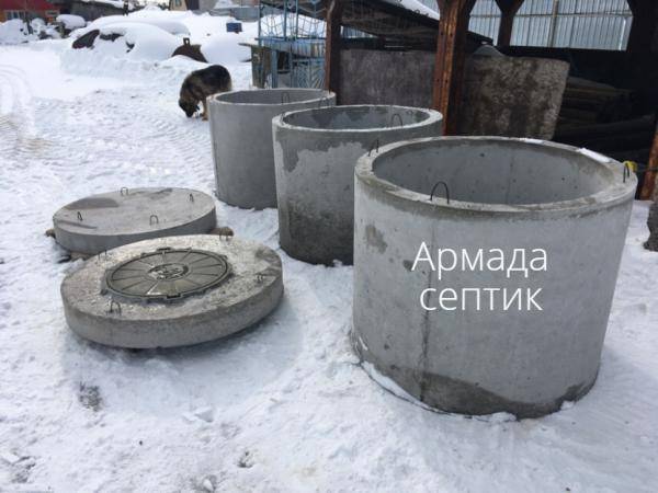 Инструкция: как сделать двухкамерный септик из бетонных колец — инжи.ру