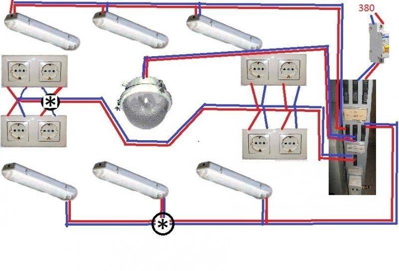 Как сделать электропроводку и освещение в гараже своими руками — схема, расчёт кабеля и технология монтажа
