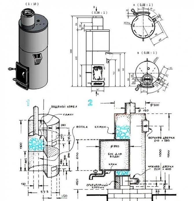 Самодельный котёл для водяного отопления как сделать, схемы, материалы, установка