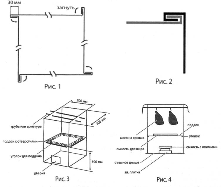 Коптилка горячего копчения своими руками: чертежи и схемы, инструкция как сделать в домашних условиях