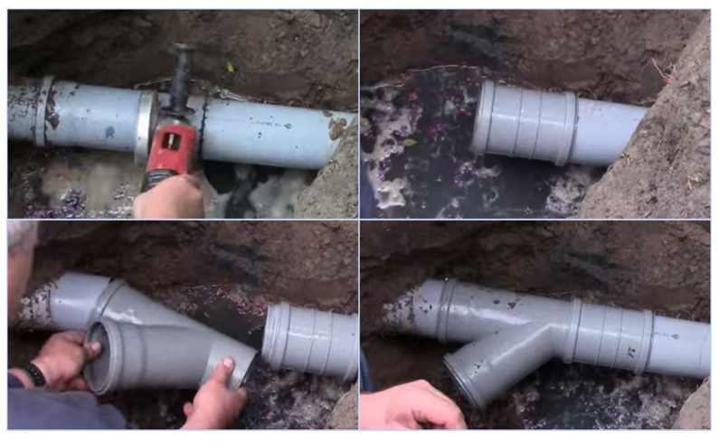Соединение труб канализации - как соединить своими руками