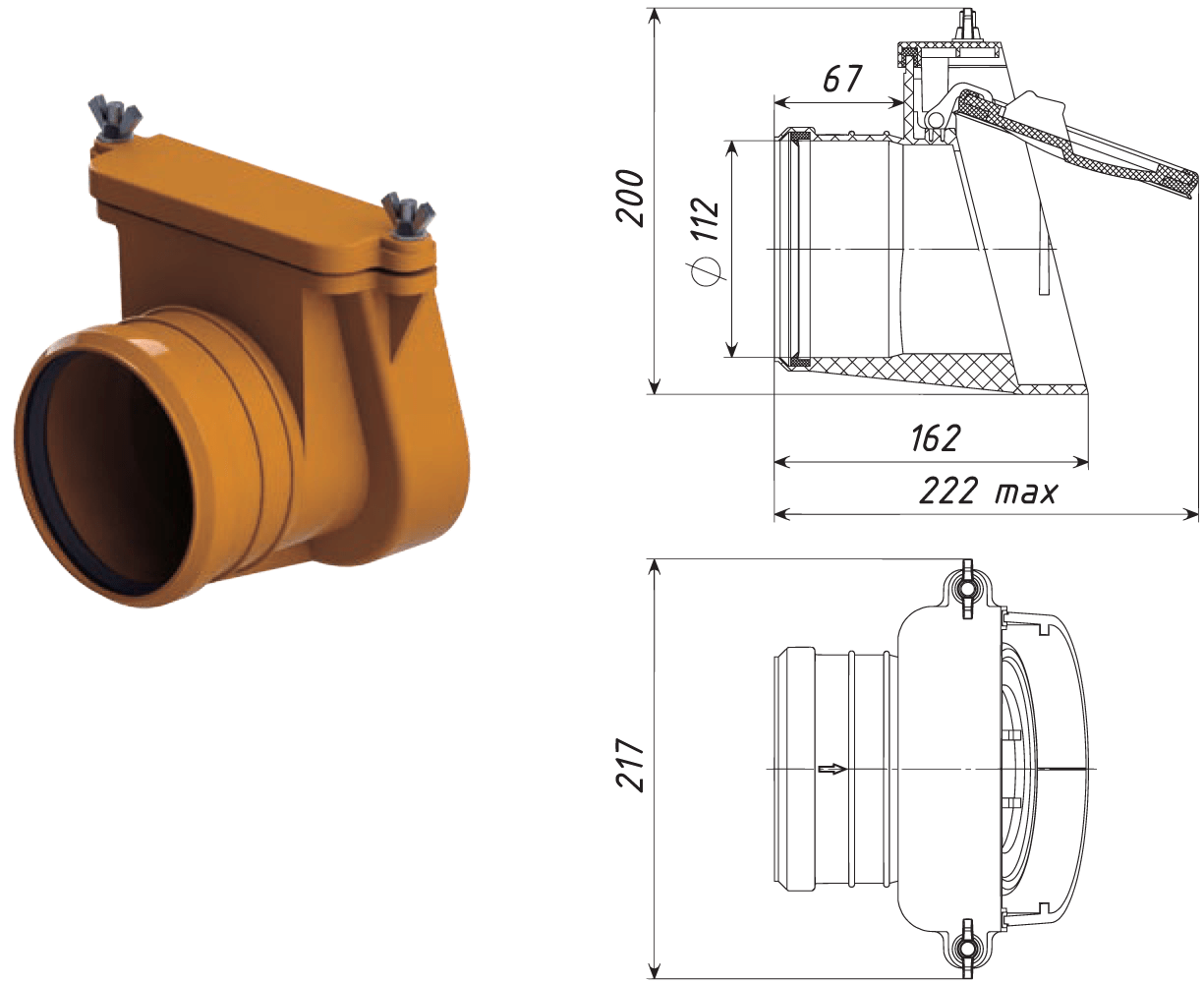 Обратный клапан для канализации: устройство и принцип работы канализационного обратного клапана